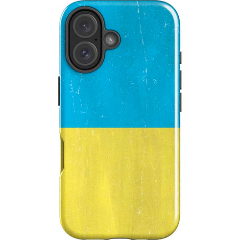 Ukraine Flag Distressed iPhone 16 Impact Case